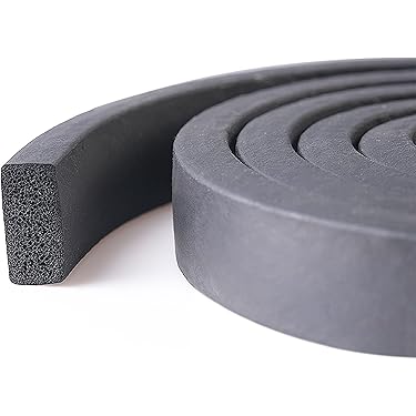 EPDM Dichtungsleiste Quadratisch 1m – 20-50mm Stärke, Für Türen, Fenster, Autos, Geschlossenzellig, Schwarz