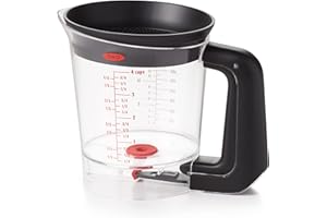 OXO Good Grips Fett-Trennkanne für Bratensaft 1 L, Kunststoff, Transparent