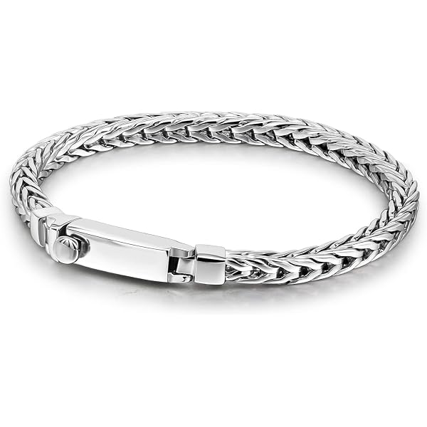 Bracelet Gourmette Cubain En Argent Sterling 925 Pour Homme 7,5