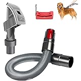 Spazzola per Dyson per Cani, Groom Spazzola per Cani di Pelo Medio/Lungo, Spazzola Aspira Peli Animali con Tubo e Fermo Tasto