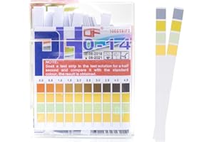 BFUZXY 100 Stück pH-Teststreifen,Messbereich (PH Wert Teststreifen 0-14),Ideal Für Wasseranalyse,Trinkwasser,Aquarium und Urin,Säure-Basen-Teststreifen,Präzise pH-Wert Bestimmung auf Nitrat und Nitrit PH