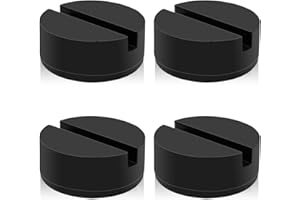 IRmm 4Pack Jack Pad Adapter for Jack Stand Universal Rubber Floor Slotted Frame Rail Pinch Welds Protector (Black)