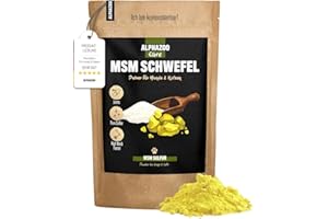 alphazoo MSM Pulver Hund & Katze 250g I 99,9% rein I Organischer Schwefel ohne Zusätze I Methylsulfonylmethan für Gelenke, Sehnen & Bänder I Natürliches Gelenkpulver für Gelenk- & Knochenschutz