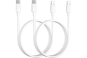 KINPEE Kabel USB C do Lightning 2 Szt 1 M [Certyfikat MFi], Kabel Ładowarka iPhone USB C Szybki Kabel Ładowania Typu C Przewód ładowarki do iPhone 14/13/12/11/X/XS/XR/8/7/6/SE/iPad/AirPods