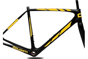 DualColorStampe Set 10 Adesivi Stickers Decal Telaio Bici Bicicletta adesivi telaio MTB Universale Protezione COD. B0170 (GIALLO 21)