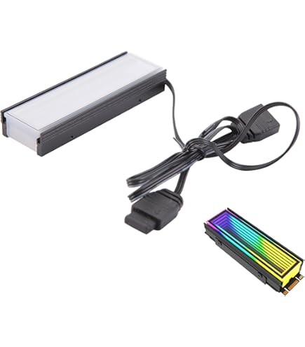 Dissipateur Ssd M2 Gelid Solutions Glint-ARGB - Refroidisseur SSD M.2 Avec éclairage RGB - Dissipateur Aluminium Cooler M.2 ARGB