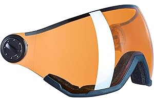 BLACK CREVICE Visiera di ricambio con protezione completa I visiera di ricambio per casco da sci Arlberg & Gstaad & Saalbach & Silvretta I 5 colori I visiera casco da sci con rivestimento