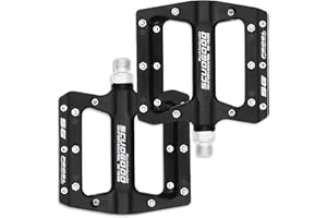 HEAVENLIFE Pédales VTT, Pédales Plates Vélo Montagne Anti-Glissant, Pédales Hybrides Cyclisme BMX Route Ultra-léger Durables pour 9/16 Pouce