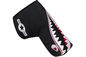 Big Teeth Golf Club Covers Set Shark Attack Golf Head Covers Driver Headcover, 460cc Golf Driver Head Covers,3 Wood Headcover, Hybrid Headcovers with Number Tag for All Brands Blue Color
