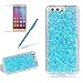 Produktbild Girlyard Silikon Glitzer Hülle für Huawei Honor 9, Luxus Variable Farbe Pailletten Muster Shinning Case Weiche TPU Bling Backcover Ultra Dünn Flexibel Rubber Etui und Anti Rutsch Kratzfeste Schutzhülle für Huawei Honor 9 - Blau