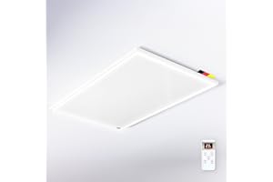 Könighaus LED Infrared Heater 800 W, Ceiling Heater with LED Lighting, Double Overheating Protection, Remote Control, Brightness Adjustable: Cold, Neutral, Warm White