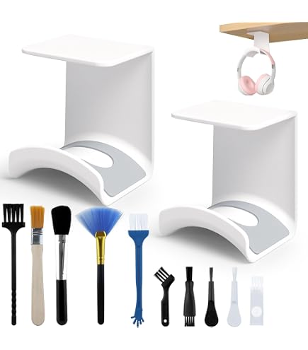Gancio Cuffie Leggero Supporto Cuffie Da Gioco Elthmpr - Adesivo Resistente, Per Parete O Scrivania Organizer Cuffie Scrivania - 2