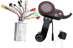 Comphic Contrôleur 48V + Compteur de Kilométrage ZQ-100 avec Compteur de Vitesse Réglable pour Scooter Électrique Pièces de Rechange D'Affichage à 6 Broches pour Scooter Électrique