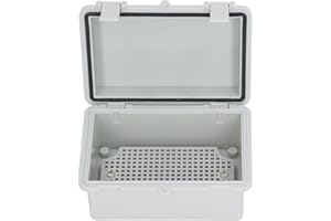 IP67 Wodoodporna Skrzynka Elektryczna Zewnętrzna Skrzynka Elektryczna Skrzynka Przyłączeniowa z pokrywą na Zawiasach Plastikowy Klips do Majsterkowania Szary