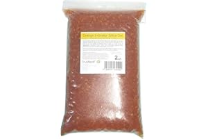 Trustleaf Indicador naranja de gel de sílice desecante de 2 a 5 mm, bolsas de 2 kg (bolsa de 2 kg)
