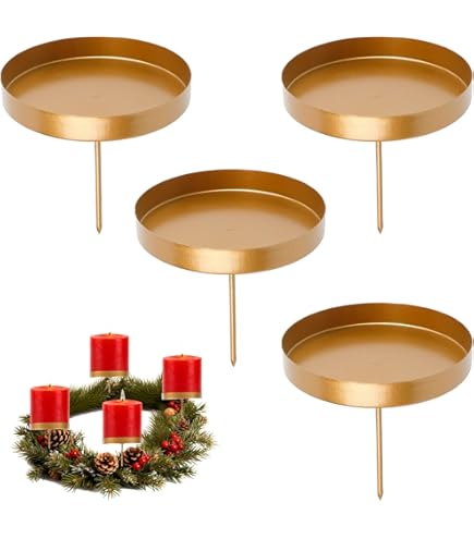Adventskrans, kaarsenhouder, 10 stuks staafkaarsenhouders, kegelkaarsenstandaard, adventskrans met korte doorn, zwart-kerstdecoratie, voor kransen, tafelstukken en bloempotten