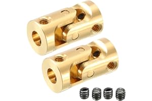 sourcing map 2pcs de 3mm a 3mm Acoplador Junta Universal en U del eje de dirección giratorio L13XD7