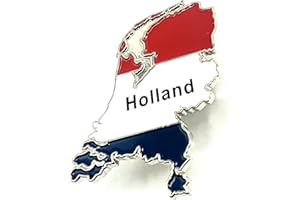 SNS COMPONENTS Holandia Holandia holenderski UE Europa mapa kraju flaga metalowa emalia przypinka odznaka, Jeden rozmiar, Metal
