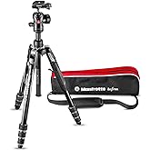 Manfrotto MKBFRTA4BK-BH Free Advanced Travel Tripod, Ball Lock for Canon, Nikon, Sony, DSLR, CSC, Mirrorless, Tripod To