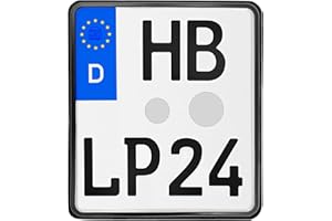 L & P CAR DESIGN Kennzeichenhalter Motorrad 180x200 Nummernschildhalterung Motorrad 180 x 200 rahmenlos Kennzeichenhalterung Kennzeichenverstärker motorrad-kennzeichenhalter Kennzeichen Halter mit Befestigungsmaterial