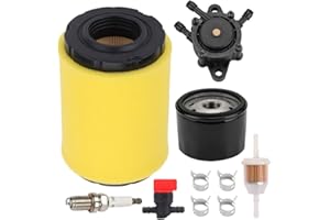 Hippotech MIU14395 Filtro aria con pompa carburante per John Deere D100 D105 D110 D130 D140 D160 D170 D125 L105 L107 LA135 Trattorini tosaerba per Briggs Stratton 796031 591334 594201