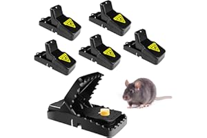 Fousenuk Piège à Rats Professionnel, 6 Clips de Piege a Souris Efficace, Piège Souris Reutilisable, Tapetteà, Attrape, Tapetteà Plastique, Tapette, Convient pour la Maison et Exterieur