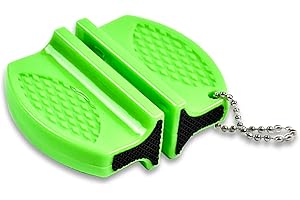 CODIROM Portable Mini Kitchen Knife Sharpener - Double-Sided Sharpening Tool for Home, Camping or Outdoor BBQ