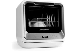 Cookology CMDW2 Mini Portable Dishwasher Table Top with Baby Bottle Rack (Silver)