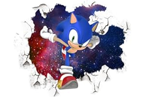 NVWANG Sonic Advance Bambini Camera Adesivi Murali 3D Sonic Advance Ultimate Adesivo Murale Adesivo da Parete Sonic Advance Adesivo Murale Sonic Advance Stickers Muro Sonic Advance