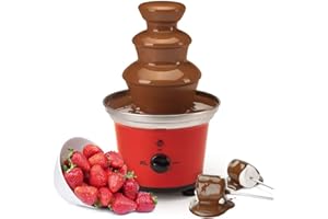 GLOBAL GOURMET EST. 2013 Global Gourmet Belgian Chocolate Fountain Fondue Large Set | 500ml Capacity Electric 3-Tier Machine with Hot Melting Pot Base | 2 Adjustable Settings and Keep Warm Function