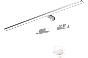 YIQAN LED-badrumsspegel, 80 cm, 15 W, 1650, lumen, 230 V, 3 000K, full aluminium, 3-i-1, vattentät, IP44
