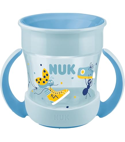 MAM Gobelet D'Apprentissage Starter Cup Day&Night 150 Ml - Bec Silicone Souple, Poignées Lumineuses, Dès 4 Mois