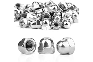 SWTYExt Hutmuttern M12 Edelstahl 10 Stück Hutmutter DIN 1587 Hohe Form Hochwertige A2 V2A Kappenmuttern Sechskant Hutmuttern für Schrauben Gewindestangen Gewindebolzen