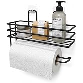 Alper Banyo Yapışkanlı Siyah Raflı Solo Havlu Askısı, Delmeden Montaj Banyo ve Mutfak Duvar Tipi Havluluk Organizer
