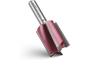 WOBLLMX 4 Lames Fraises de Défonçage Tige 8mm, Ø22mm Longueur de Travail 30mm Professionnel Carbure Fraise à Rainurer Standard pour Bois Panneau Dense Accessoires Défonceuse