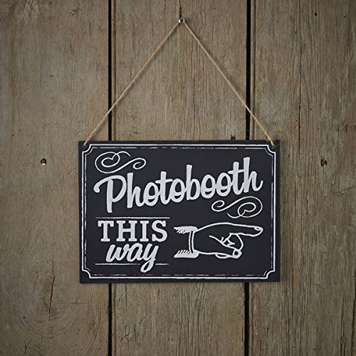 Photo Booth Wegweiser / Tafel inklusive Schnur zum Aufhängen