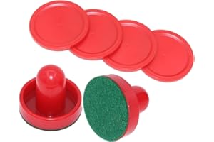 Perfeclan y Discos de Hockey de Aire, tamaño pequeño para niños Adultos, Grandes Mangos de portería empujadores Accesorios de Repuesto para mesas de