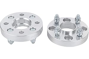 Marvellous Separadores de Rueda,2 Piezas Separadores de Rueda del Vehículo con Pernos Específicos,Anclaje 4x108,Grosor 25mm,Adaptador de Junta de Brida de Cubo,Espaciador de Ruedas con Centrado