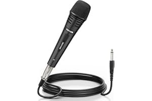 TONOR Dynamic Karaoke Microphone for Singing with 16.4ft/ 5M XLR Cable, Metal Handheld Mic Compatible with Karaoke Machine/Speaker/Amp/Mixer for Karaoke Singing, Speech, Wedding and Outdoor Activity