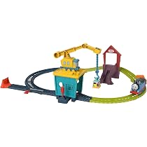 Coffret Thomas Et Ses Amis 18 Pièces – Train Motorisé Carly La Grue Et Sandy