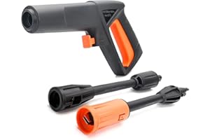 BEAR FORCE Pistola de pulverización de Repuesto para Lavadora a presión con Lanza de extensión y Boquilla Variable, Compatible con Algunas de Las lavadoras eléctricas Black Decker y AR Blue Clean y Stanley