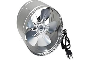 SunStream 8 inch Duct Booster Fan 420 CFM, Inline Duct Fan for Grow Tents Basements Bathroom