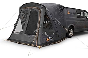 Vango Arden Tailgate Awning For Campervans & SUV's - Rear Connection, Easy-to-pitch, Durable 75D Fabric, Compact Pack Size, Powerflex Fibreglass Poles