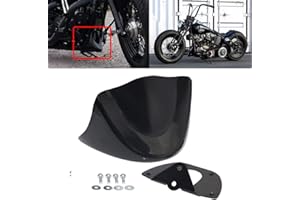 Bid4ze Glänzende schwarze untere vordere Kinnspoiler Air Dam Verkleidung mit Metallhalterung für Harley Dyna Street Bob FatBob Wide Glide 2006-2017