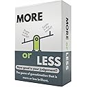 More or Less: Original Edition Card Game - How Good Is Your Judgement? 2 Player+ | Family Fun Guessing Game for all Adults & 