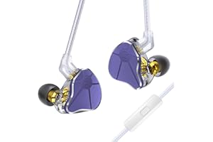 keephifi CCZ BC04 HiFi IEM In Ear Monitors, Auriculares intrauditivos con 1BA y 1DD, Auriculares con Cable para Juegos livianos, Cable extraíble 5N OFC para Cantantes, Pines 2PIN-Z