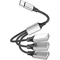 HUHANGGod Cavo Splitter Multi USB-C 3 in 1 - Cavo di Ricarica Dati da Tipo C a 3 Porte per Cellulare/Android 1,5 Metri