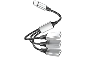 MOGOOD USB C Stecker auf DREI USB Buchsen Kabeladapter, Typ C auf 3 Typ A 2.0 Port Splitter Kabelkonverter-Anschluss Mehrere Multi Hub für MacBook, iPad Pro Air, PC, Laptop