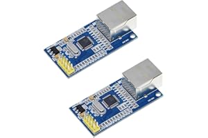 Hailege 2pcs W5500 LAN Ethernet Módulo de red 3.3V / 5V compatible con TCP / IP51 / STM32 Programa de microcontrolador con 32k bytes SPI sobre W5100