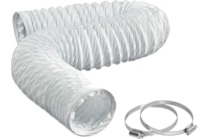 LOOTICH Universell PVC Flexible Luft Ventilationsslang Diameter 102mm Längd 2,5m Avgasrör för Luftkonditionering Torktumlare